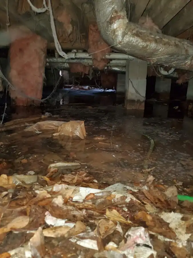 Crawl space flood assessment for Commercial Water Damage Restoration in Yoakum