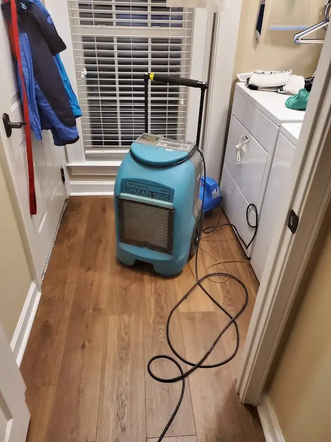 Commercial dehumidifier deployed for Flood Damage Cleanup in Yoakum
